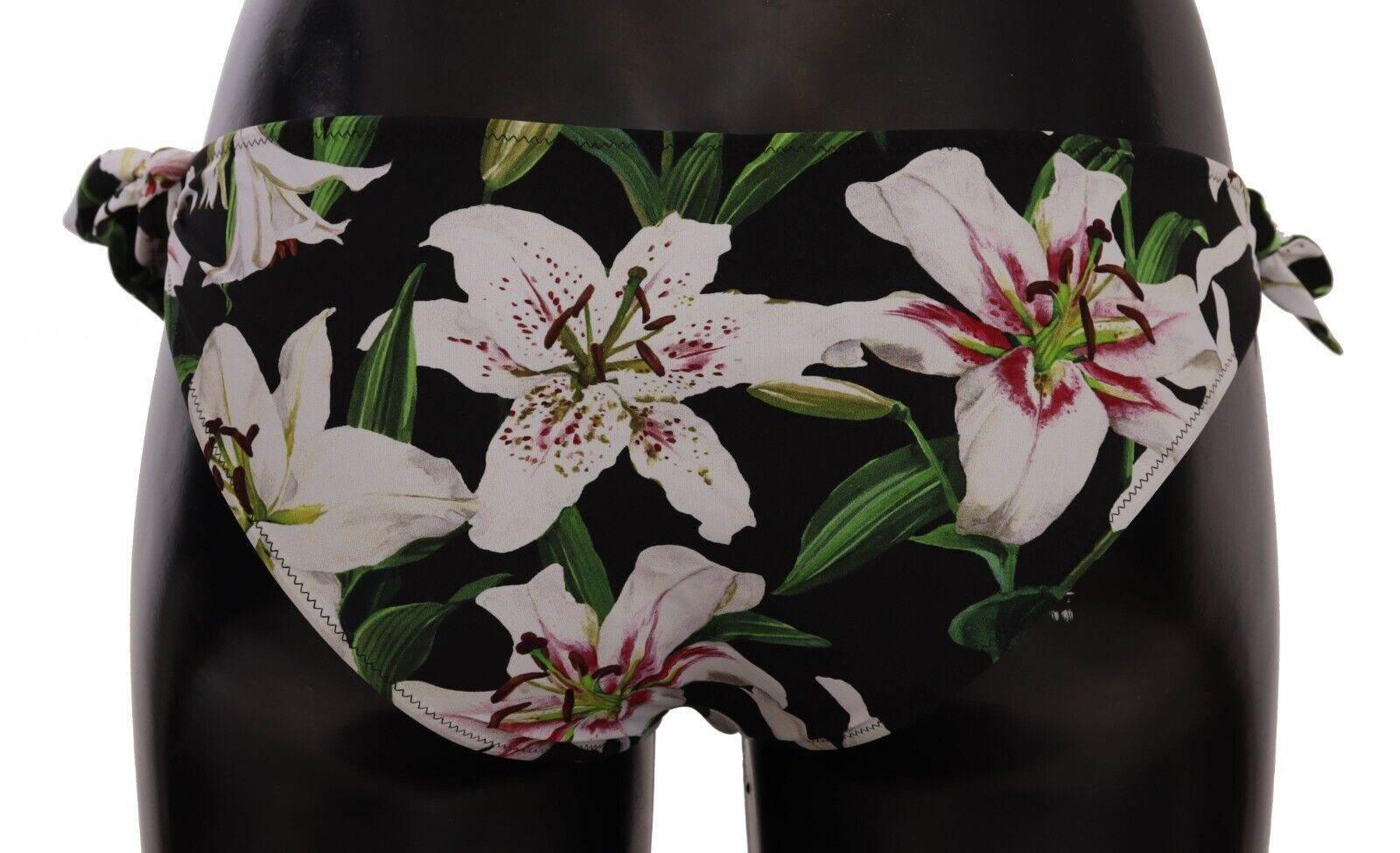 Dolce & Gabbana Elegant Lily-Print Bikini Bottom - Hilstor