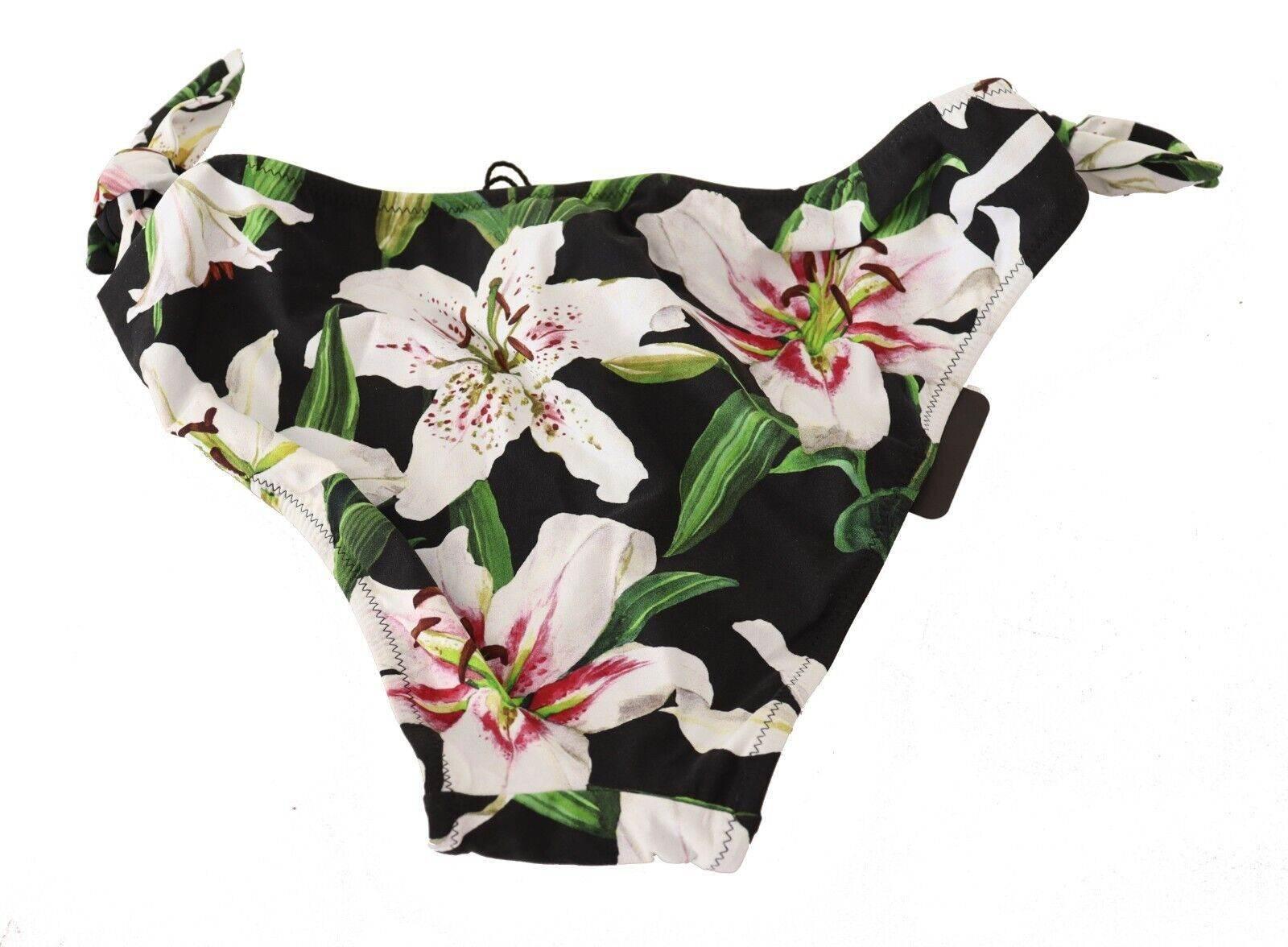 Dolce & Gabbana Elegant Lily-Print Bikini Bottom - Hilstor