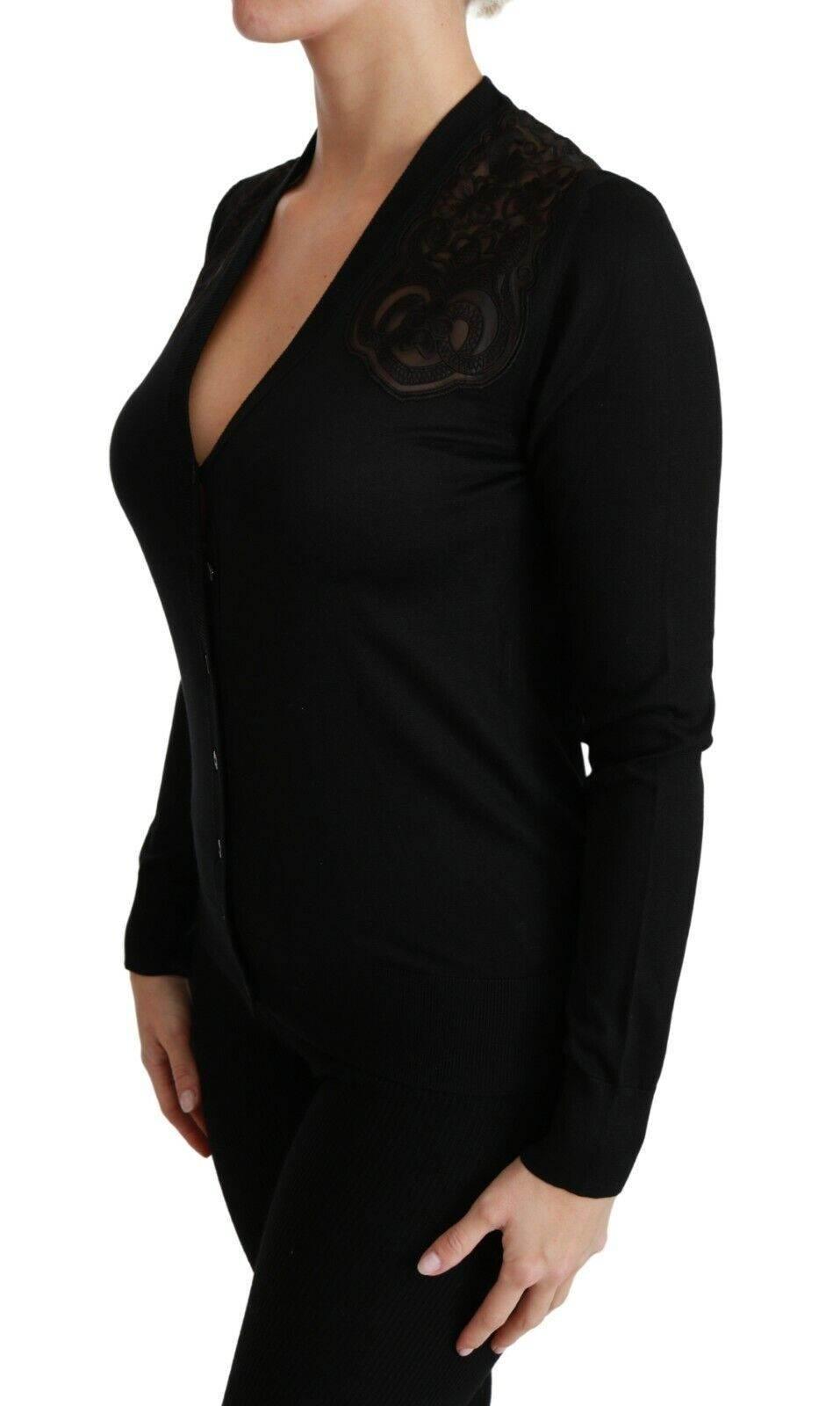 Dolce & Gabbana Alluring Silk Blend Lace Cardigan - Hilstor