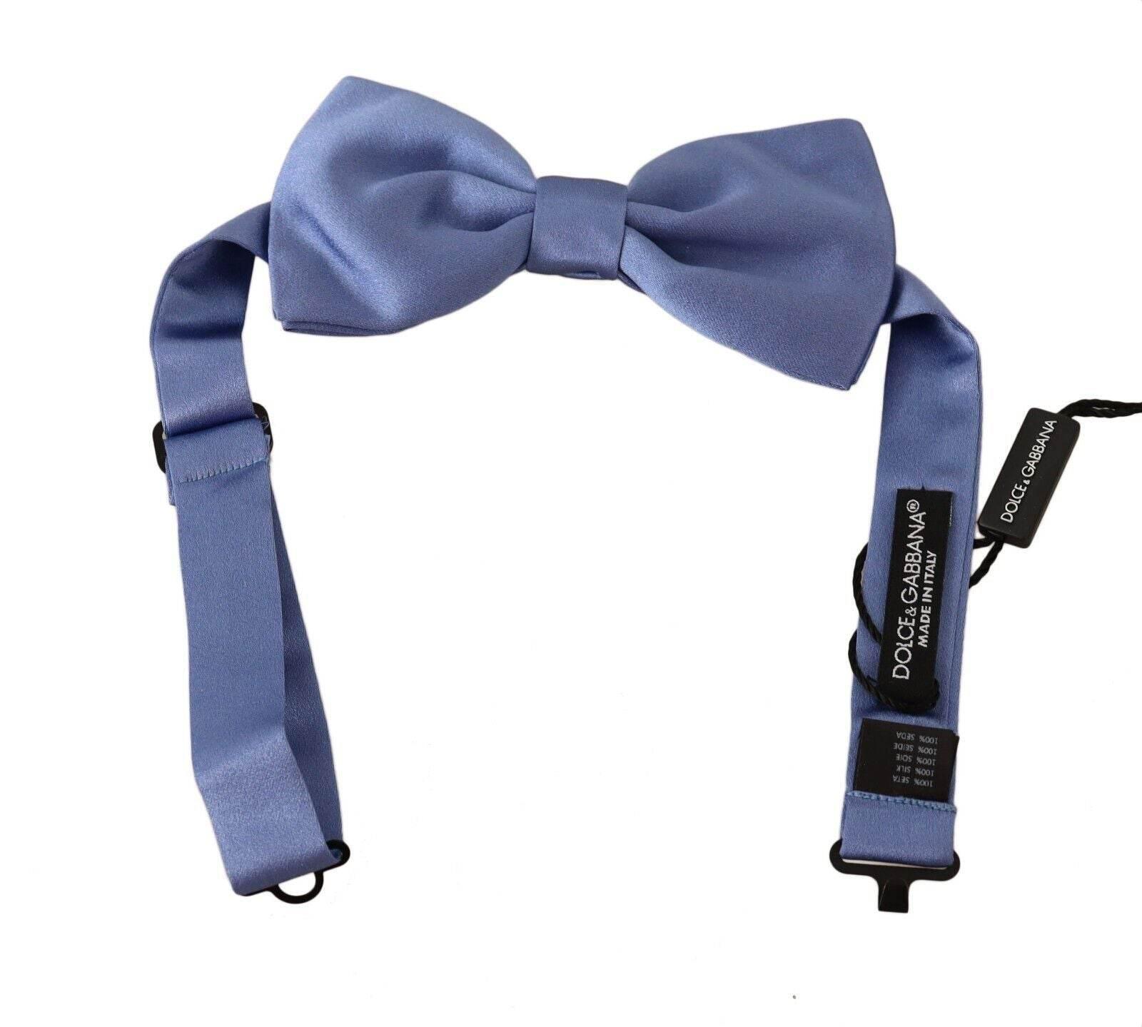 Dolce & Gabbana Elegant Purple Silk Bow Tie - Hilstor