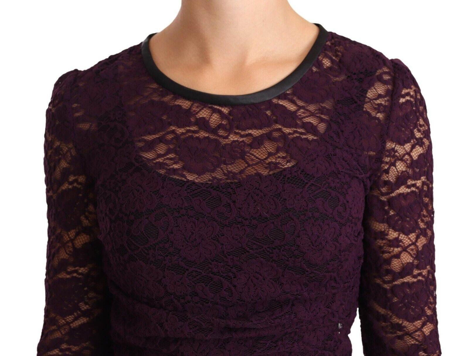 Dolce & Gabbana Elegant Sheer Lace Long Sleeve Blouse - Hilstor