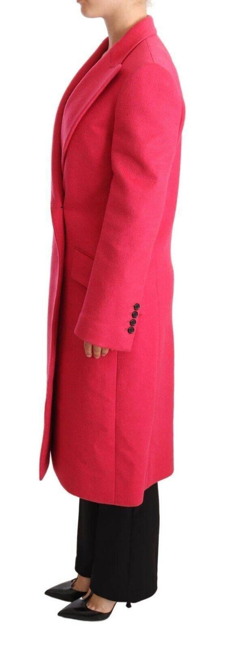 Dolce & Gabbana Elegant Pink Wool-Cashmere Coat - Hilstor