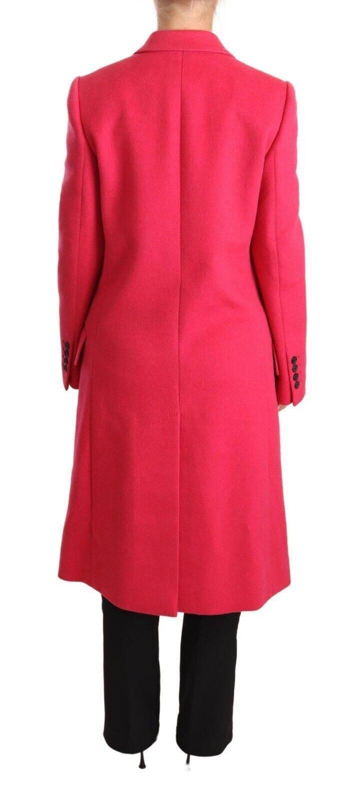 Dolce & Gabbana Elegant Pink Wool-Cashmere Coat - Hilstor