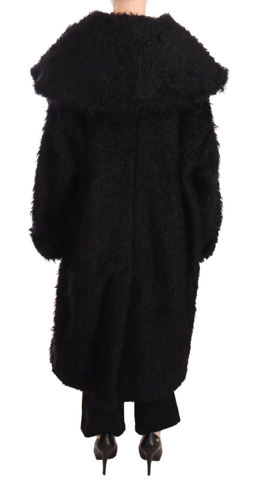 Dolce & Gabbana Sleek Runway Fur Cape Trench Jacket - Hilstor