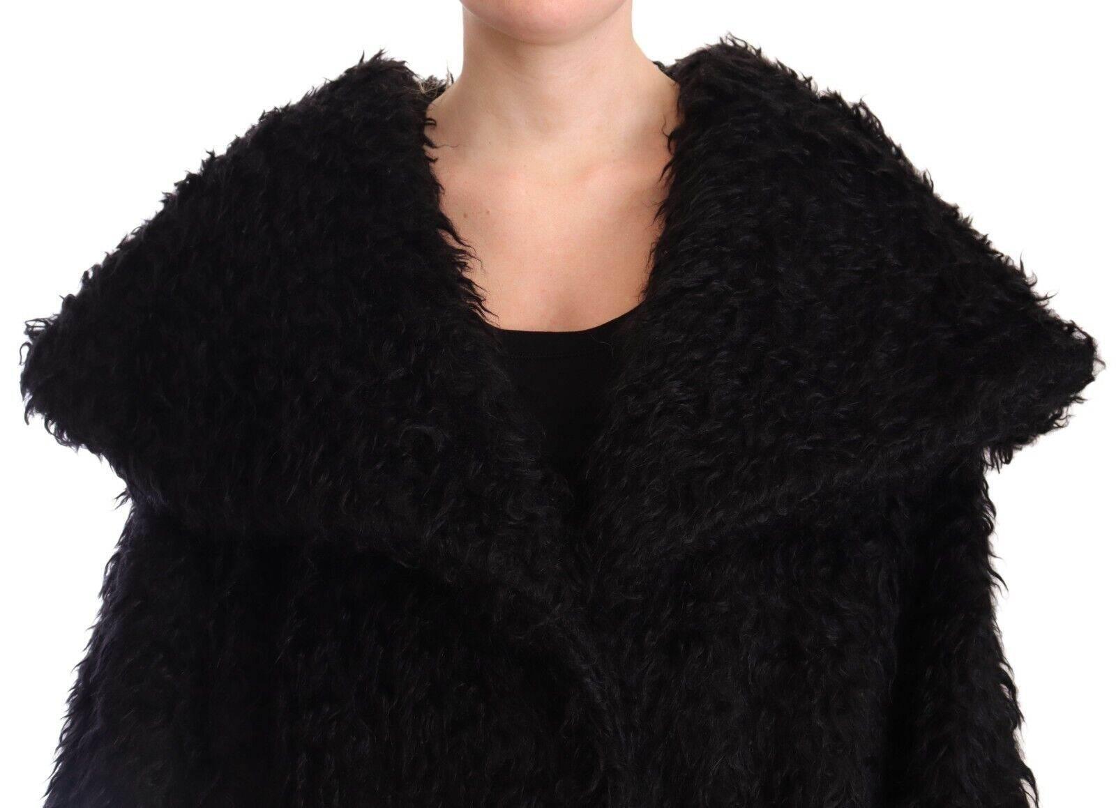 Dolce & Gabbana Sleek Runway Fur Cape Trench Jacket - Hilstor