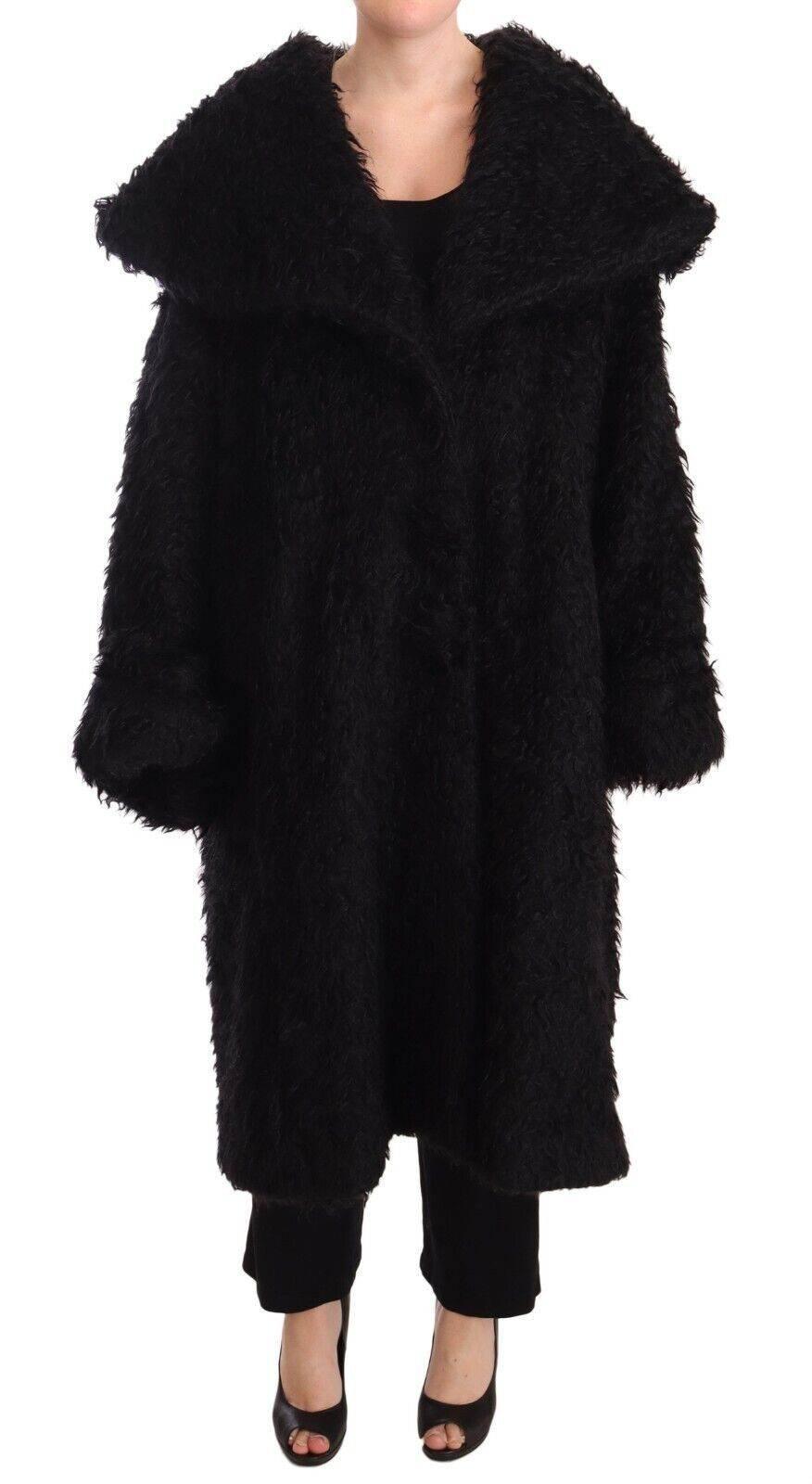 Dolce & Gabbana Sleek Runway Fur Cape Trench Jacket - Hilstor