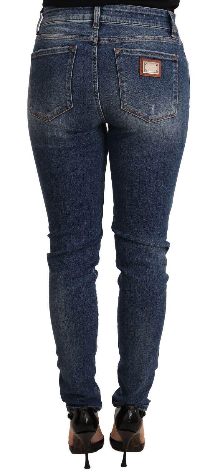 Dolce & Gabbana Blue Wash Skinny Denim Cotton Stretch Jeans - Hilstor