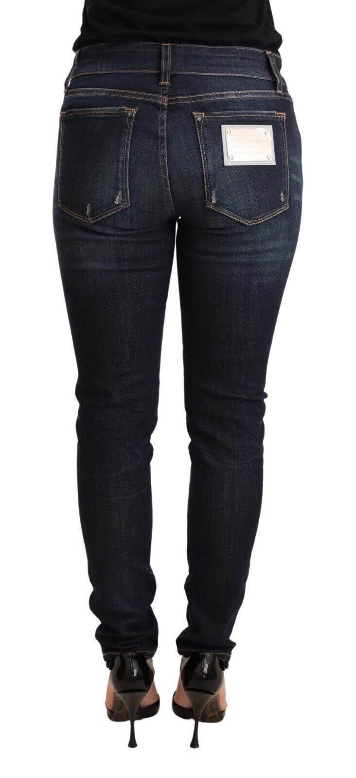 Dolce & Gabbana Blue Wash Slim Skinny Denim Cotton Stretch Jeans - Hilstor