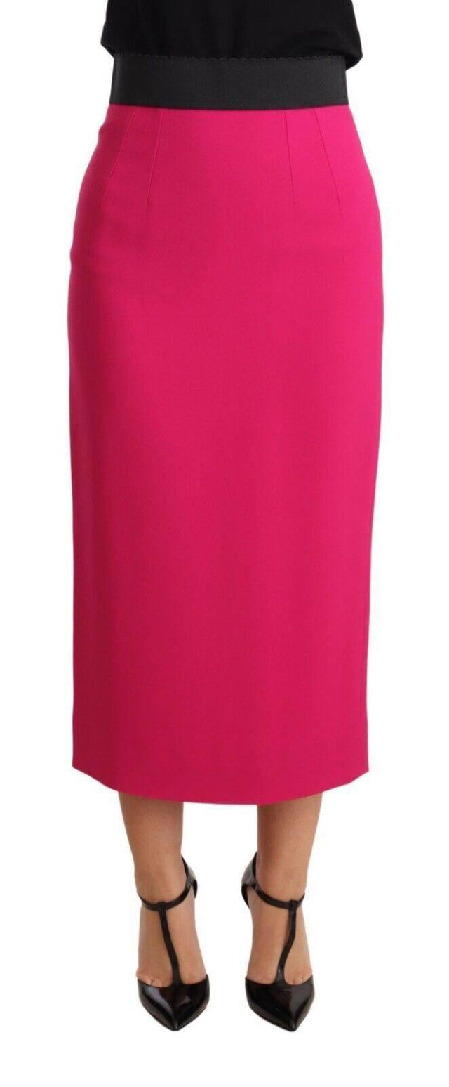 Dolce & Gabbana Elegant High-Waisted Pencil Skirt in Pink - Hilstor