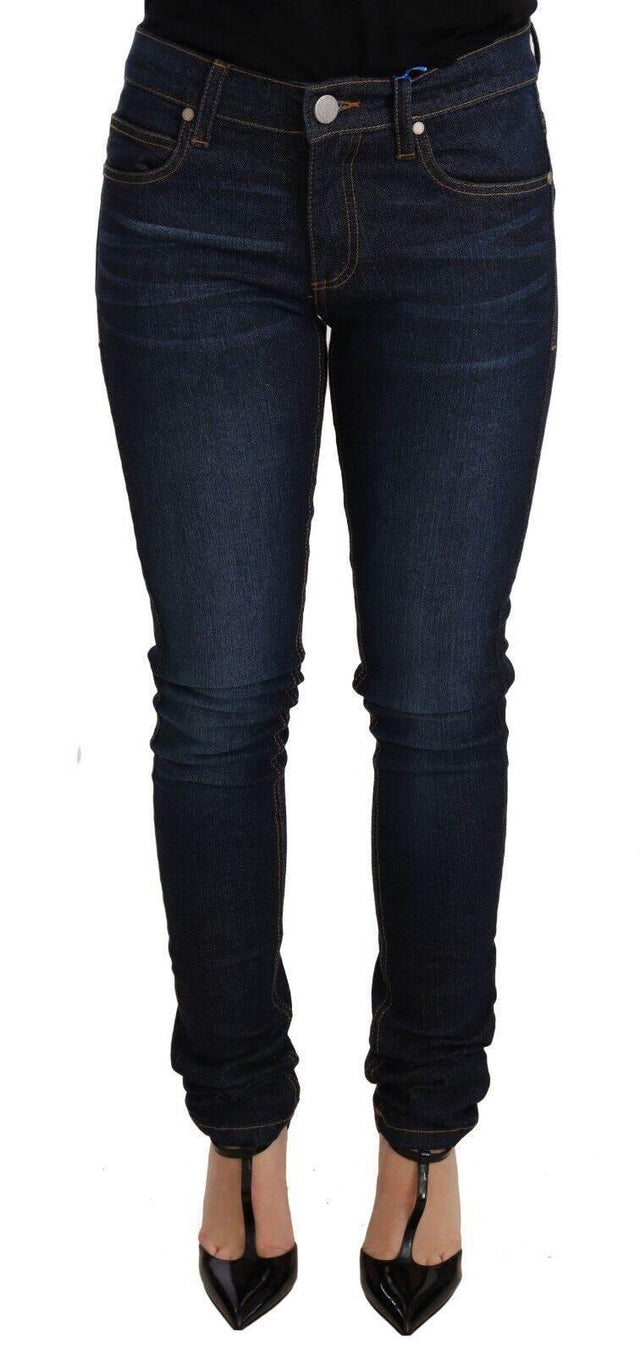 Versace Jeans Elegant Low Waist Skinny Designer Jeans - Hilstor