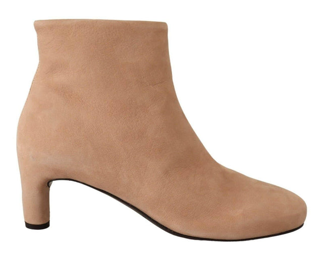DEL CARLO Elegant Beige Leather Boots - Hilstor