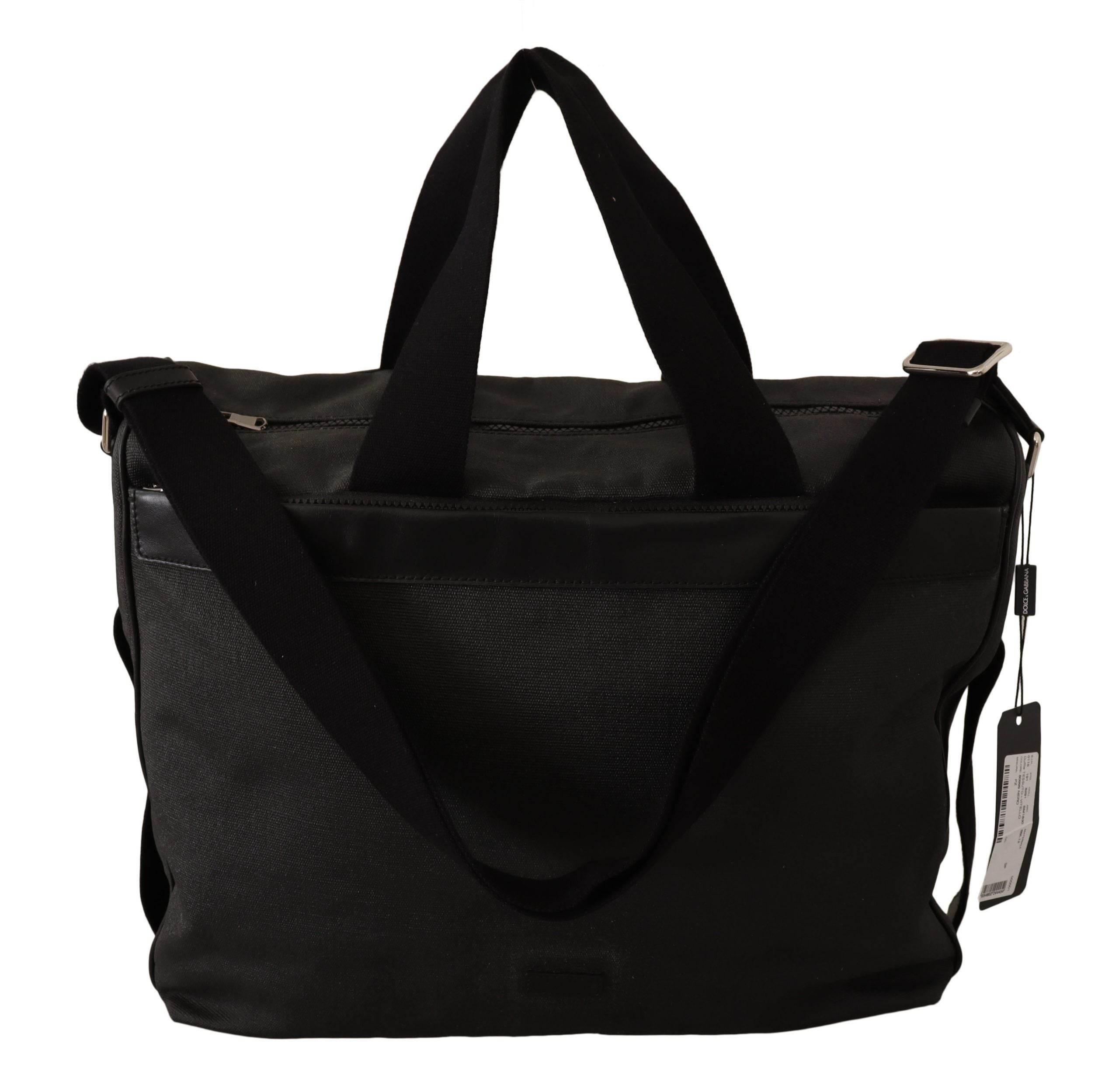 Dolce & Gabbana Elegant Men's Denim & Leather Messenger Bag - Hilstor