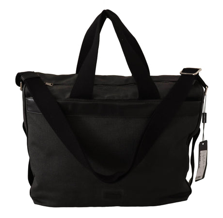 Dolce & Gabbana Elegant Men's Denim & Leather Messenger Bag - Hilstor