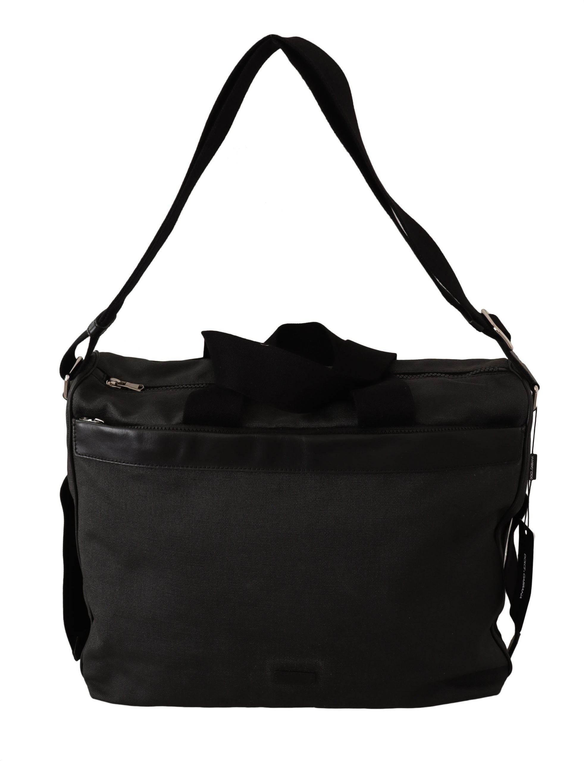 Dolce & Gabbana Elegant Men's Denim & Leather Messenger Bag - Hilstor