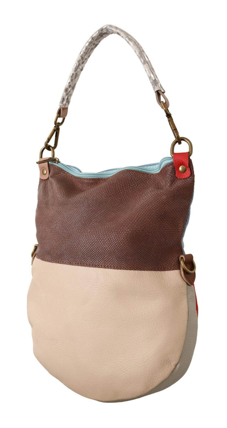 EBARRITO Chic Multicolor Leather Tote with Gold Accents - Hilstor