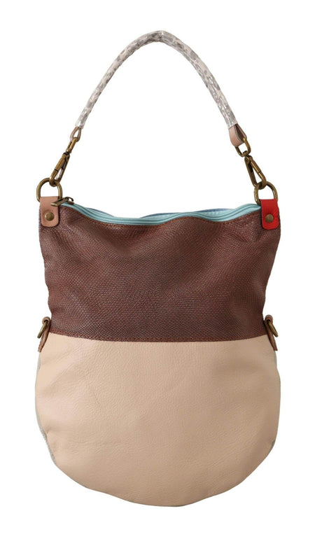 EBARRITO Chic Multicolor Leather Tote with Gold Accents - Hilstor