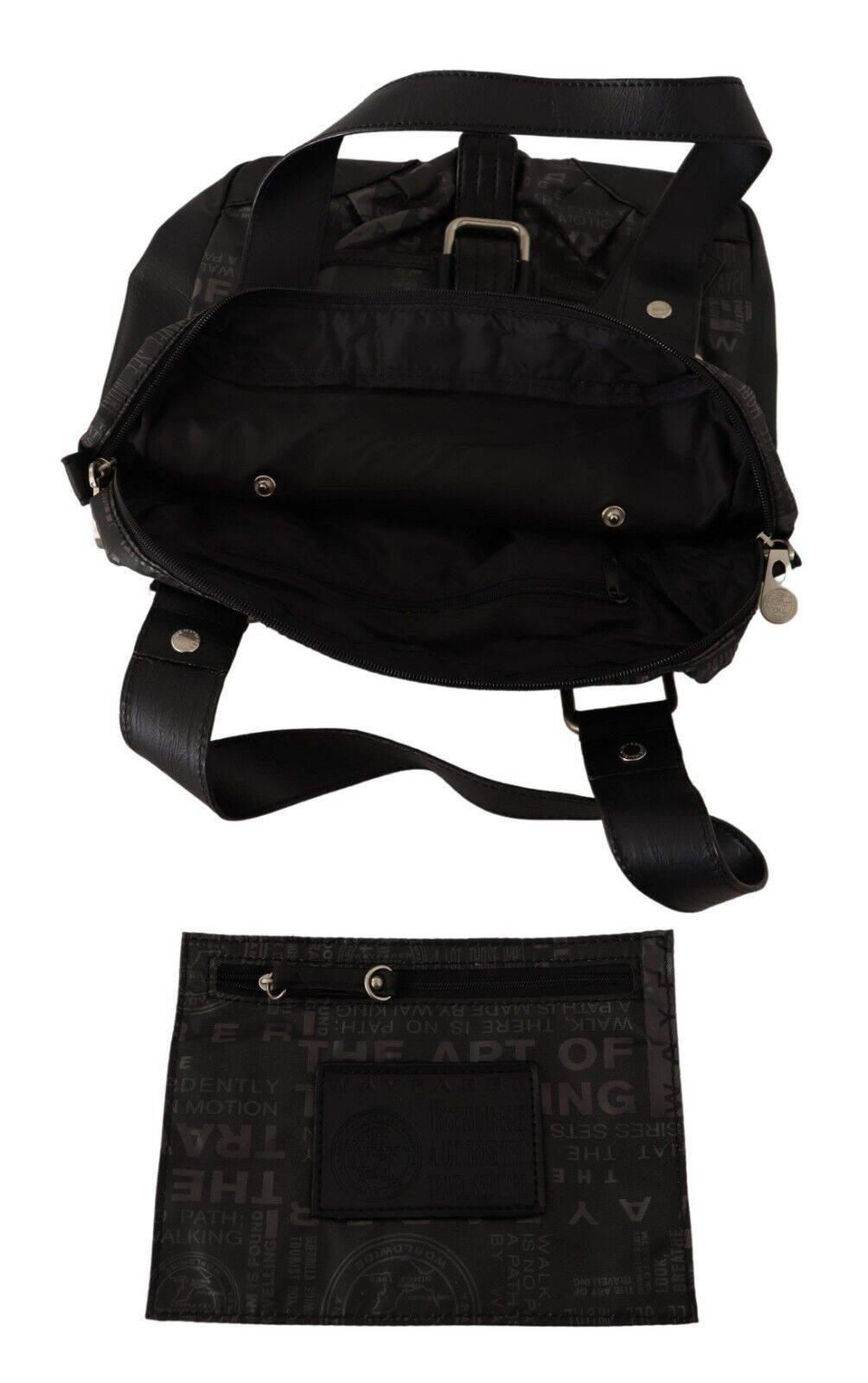 WAYFARER Chic Black and Gray Fabric Shoulder Handbag - Hilstor