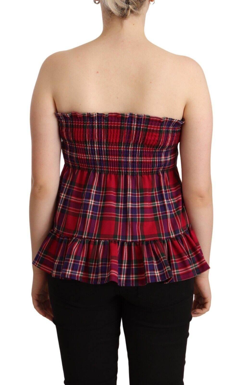 CAMPO DI FRAGOLE Multicolor Chekered Sleevelesss Tank Top - Hilstor