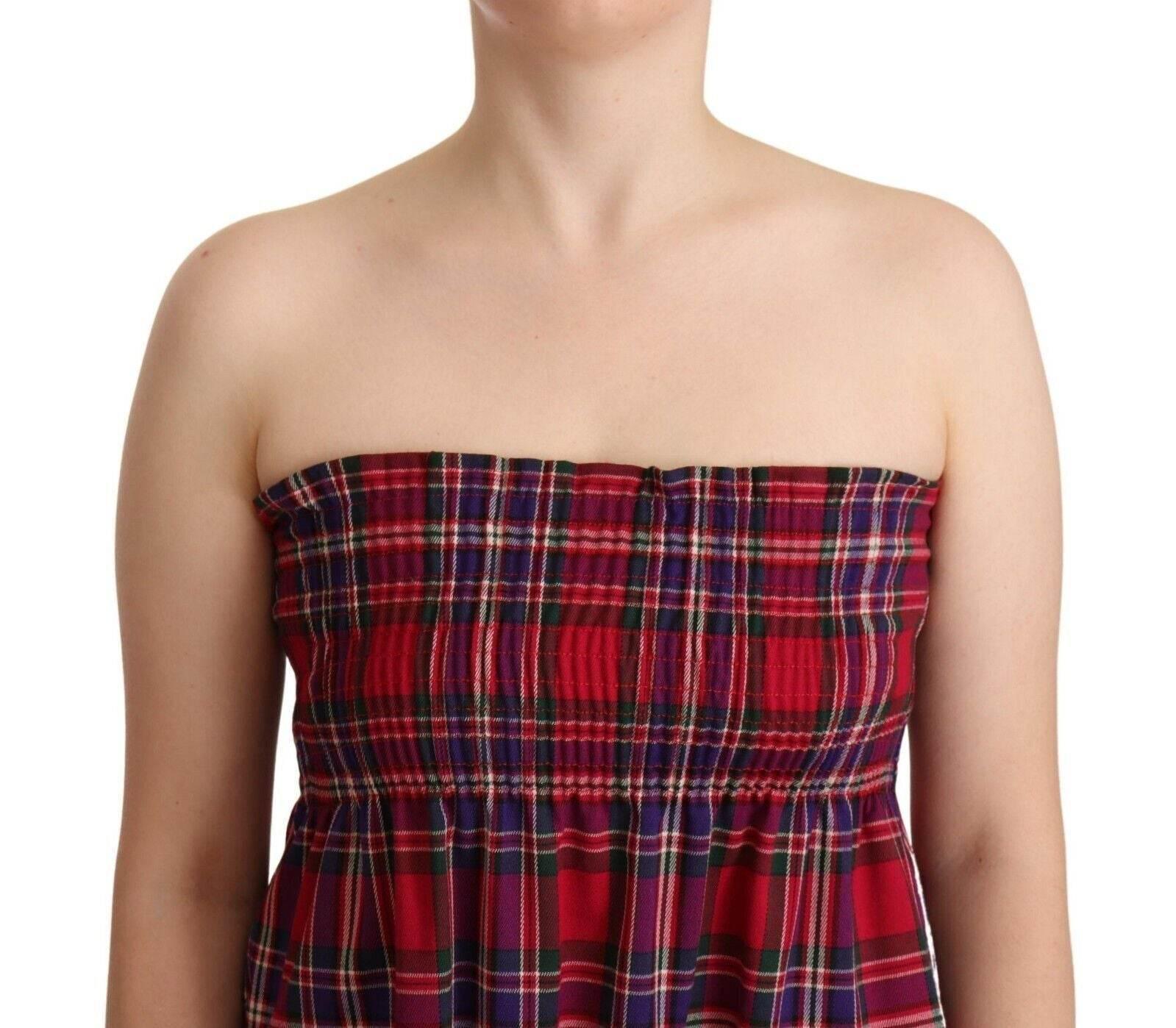 CAMPO DI FRAGOLE Multicolor Chekered Sleevelesss Tank Top - Hilstor