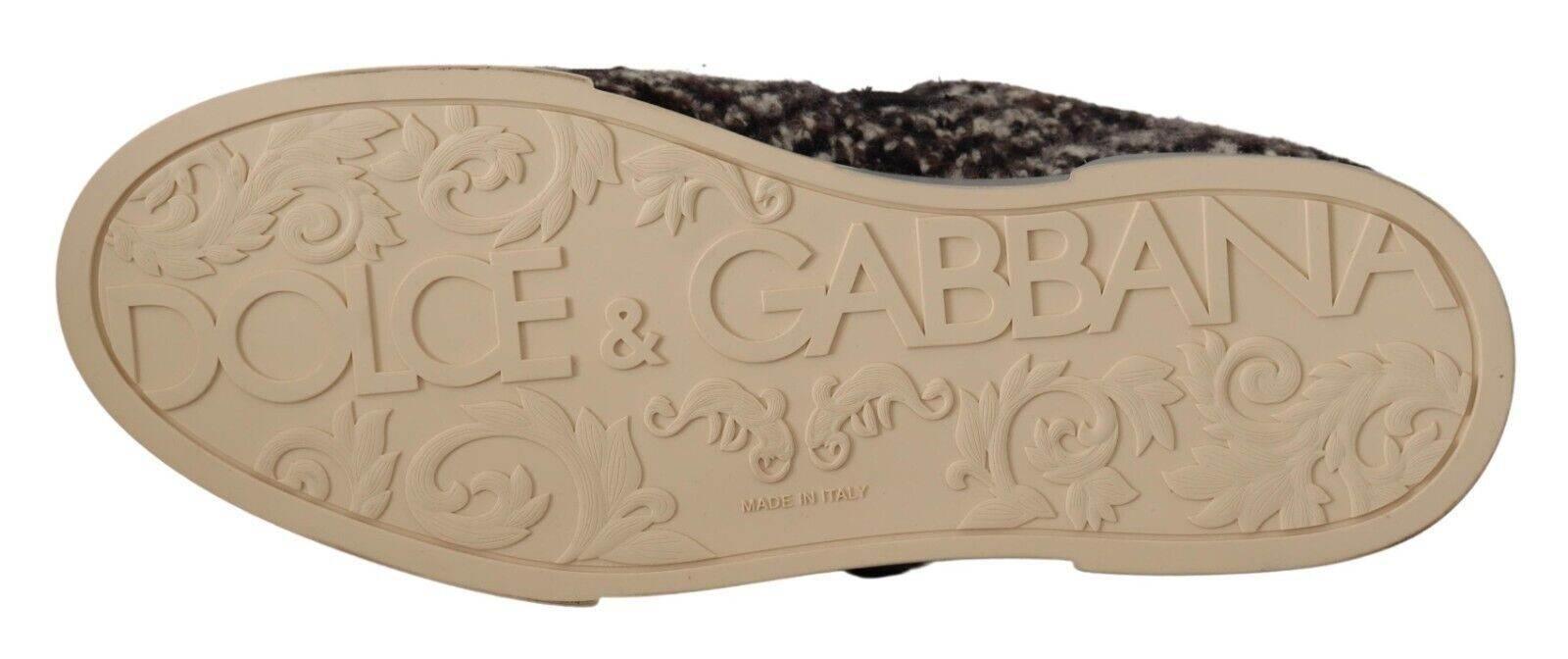 Dolce & Gabbana Silver Elegance Leather Sneakers - Hilstor