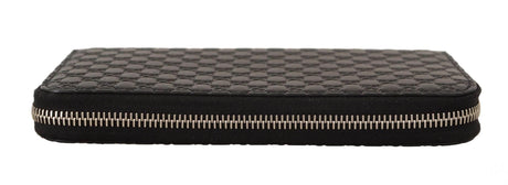 Gucci Elegant Black Leather Zip-Around Wallet - Hilstor