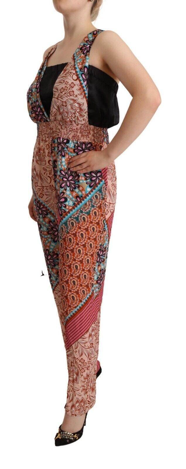 PINKO Multicolor Viscose Floral Print Women Jumpsuit Dress - Hilstor