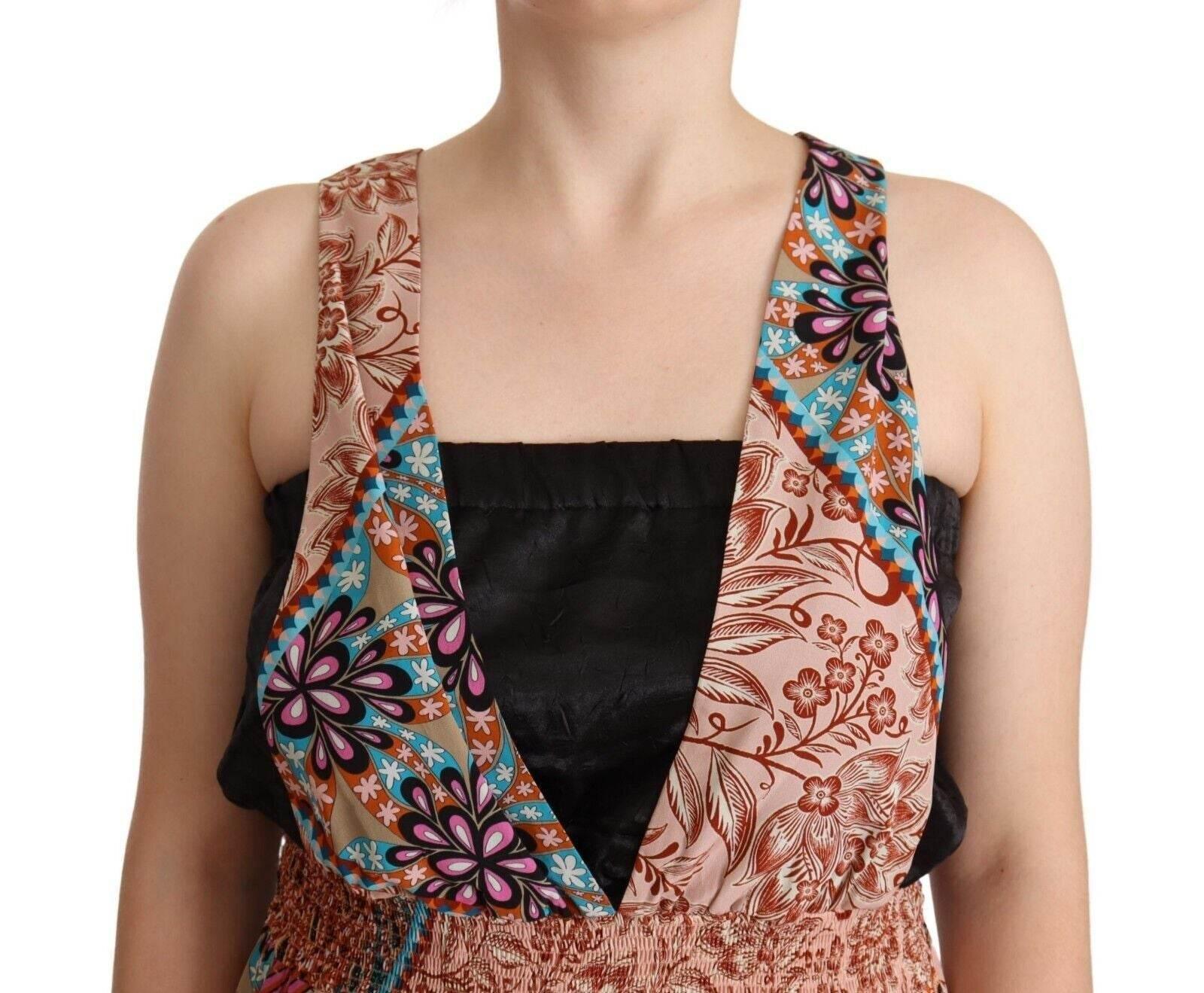 PINKO Multicolor Viscose Floral Print Women Jumpsuit Dress - Hilstor