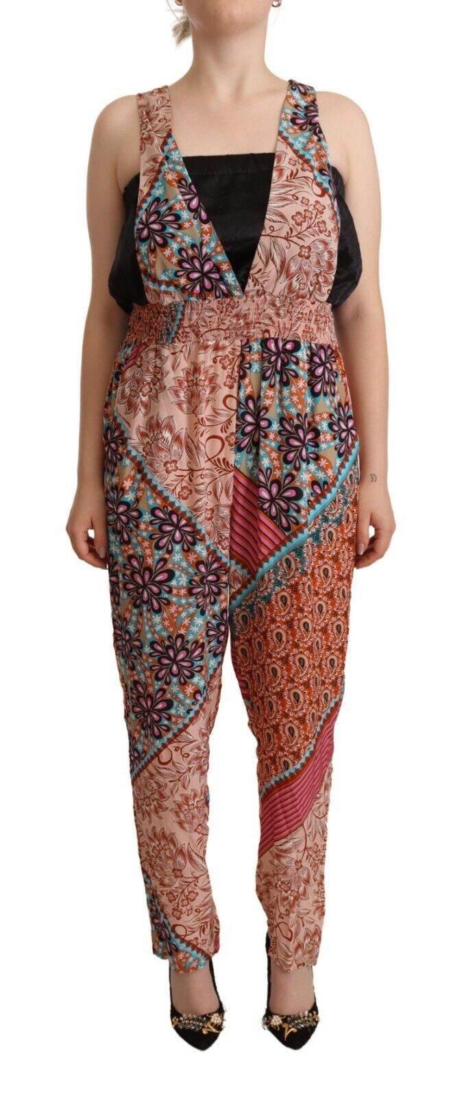 PINKO Multicolor Viscose Floral Print Women Jumpsuit Dress - Hilstor