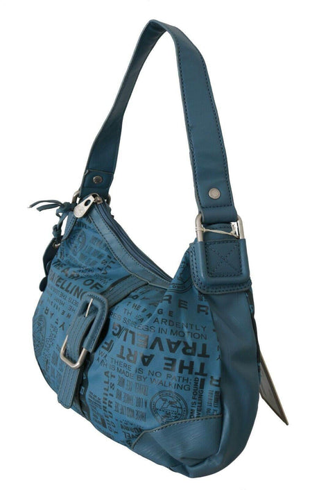 WAYFARER Chic Blue Fabric Shoulder Bag - Perfect for Everyday Elegance - Hilstor