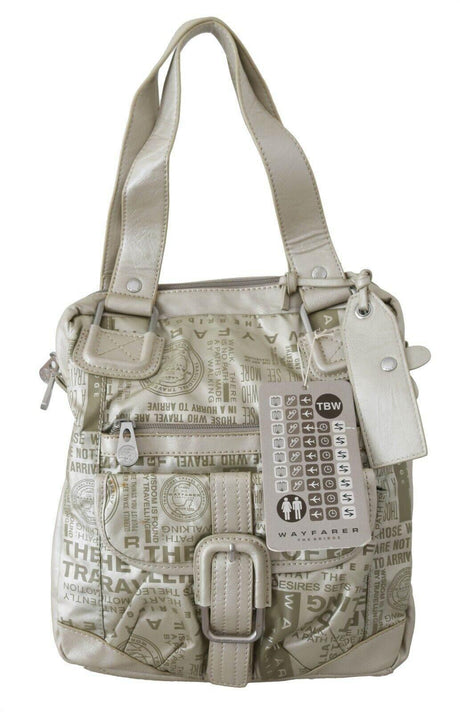 WAYFARER Chic White Fabric Shoulder Bag - Hilstor
