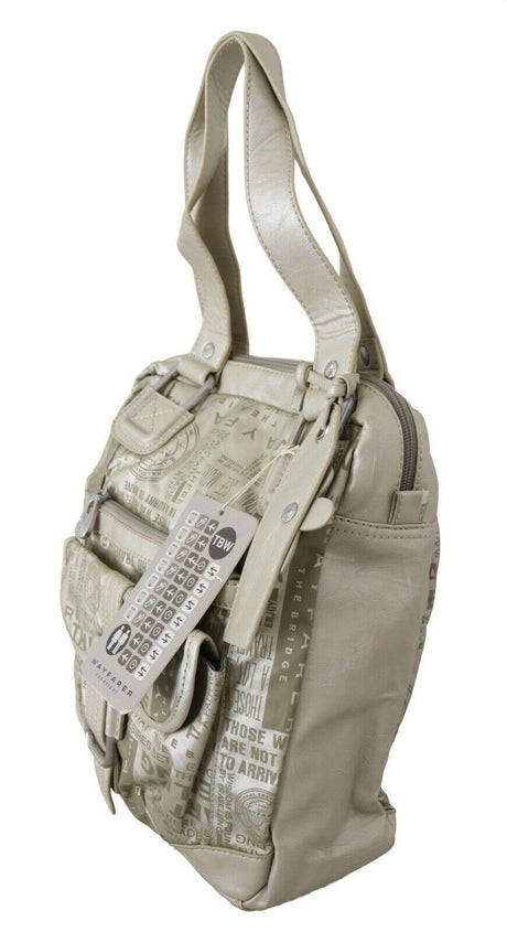 WAYFARER Chic White Fabric Shoulder Bag - Hilstor