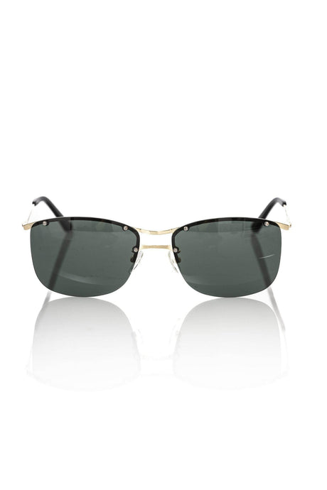 Frankie Morello Black Metallic Fiber Men Sunglass - Hilstor