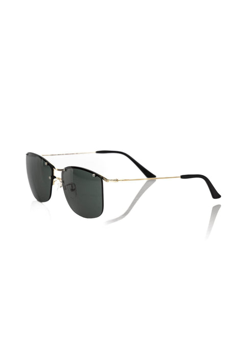 Frankie Morello Black Metallic Fiber Men Sunglass - Hilstor