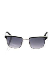 Frankie Morello Black Metallic Fibre Men Sunglass - Hilstor
