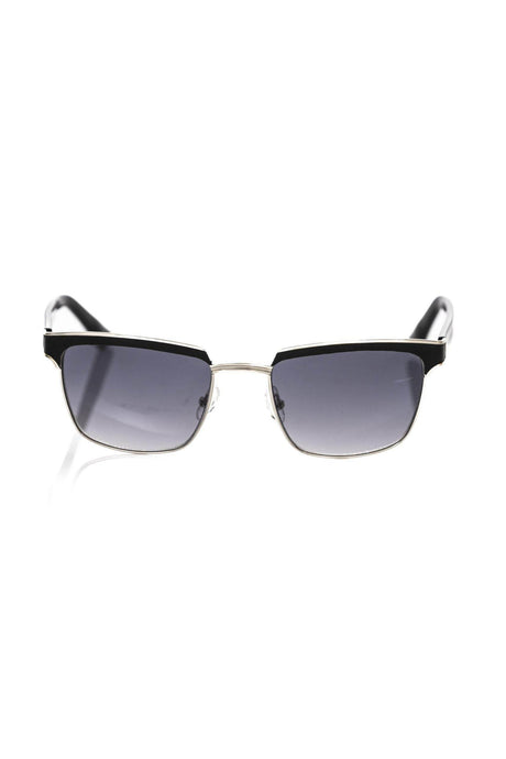 Frankie Morello Black Metallic Fiber Men Sunglass - Hilstor