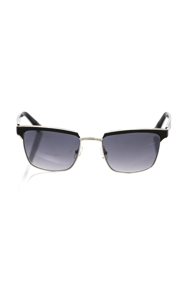 Frankie Morello Black Metallic Fiber Men Sunglass - Hilstor