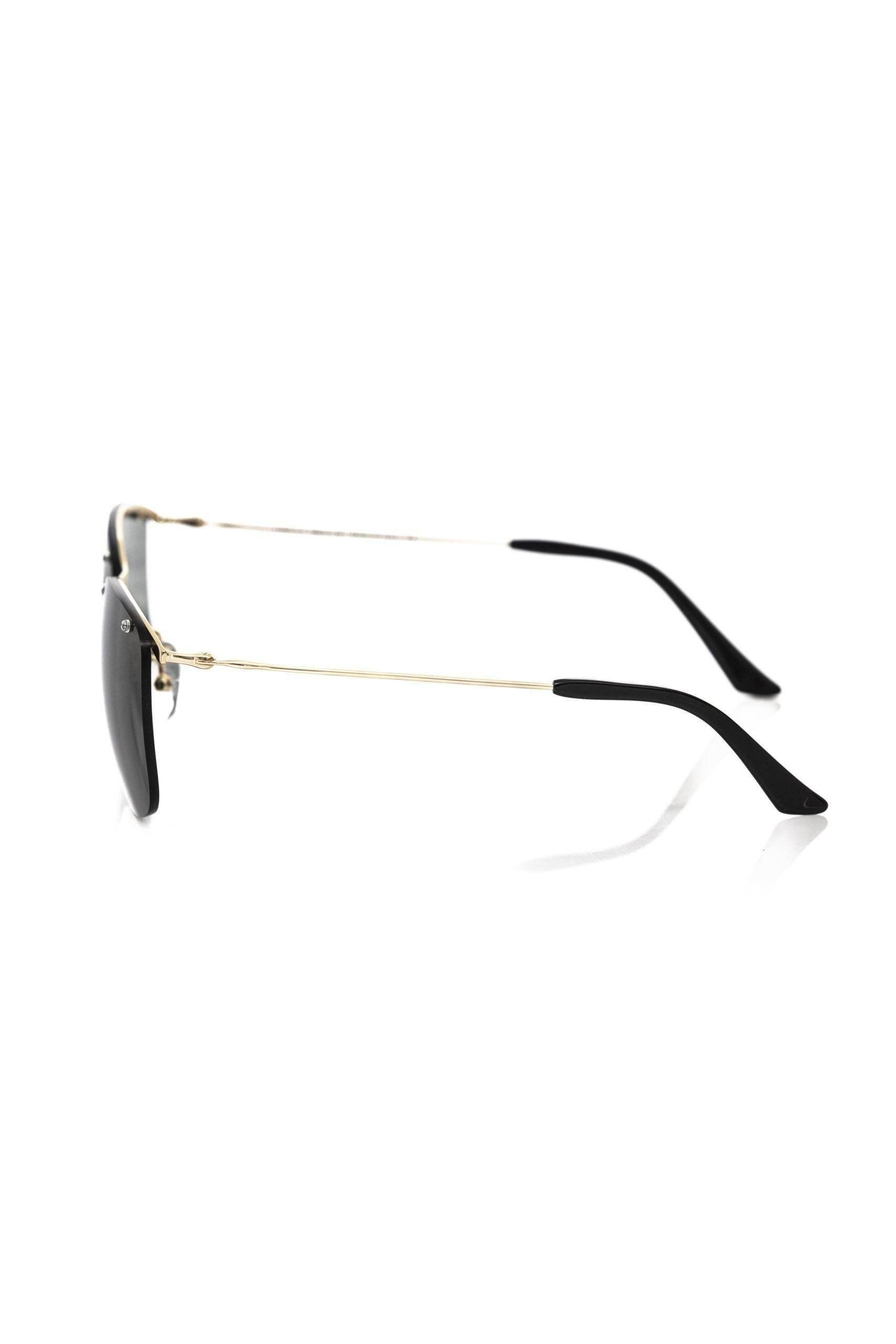 Frankie Morello Black Metallic Fiber Men Sunglass - Hilstor