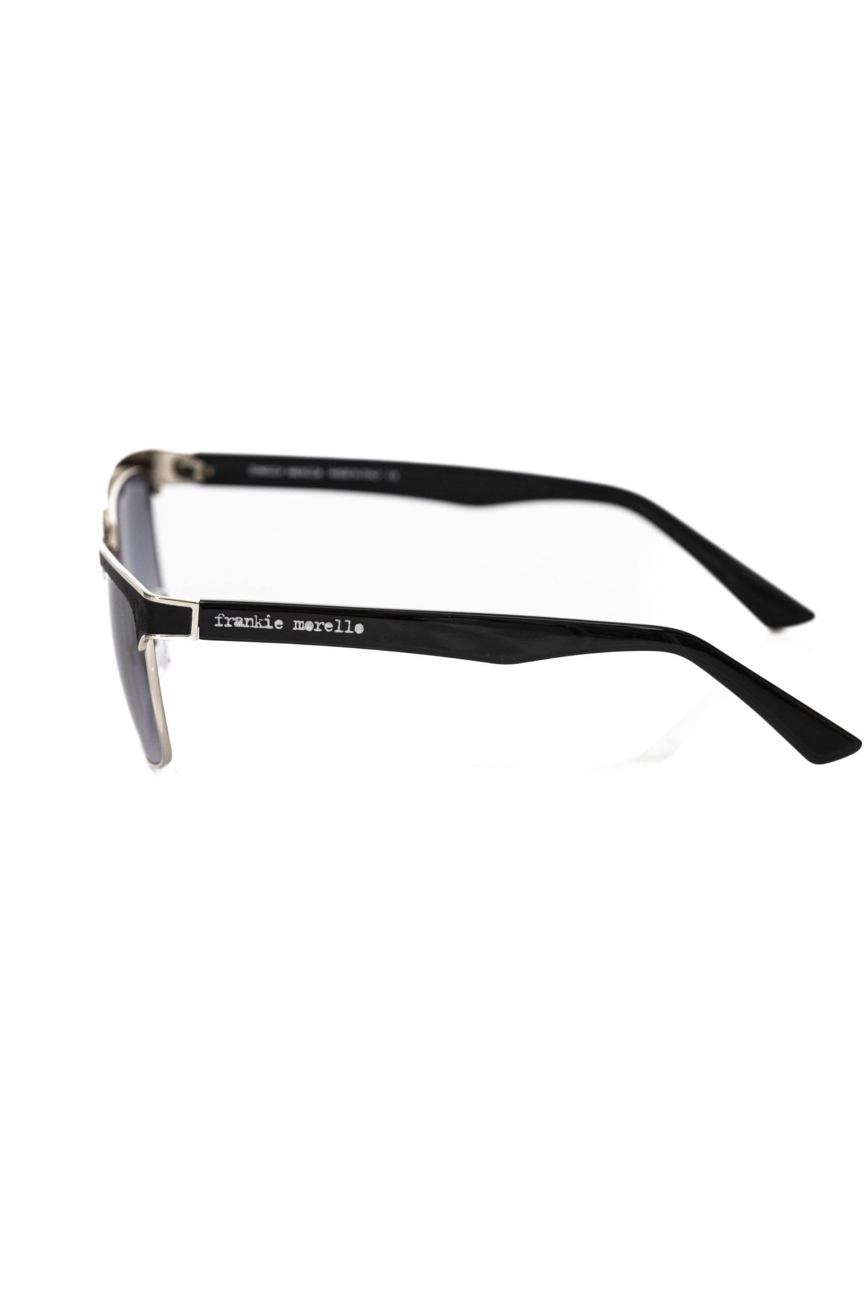 Frankie Morello Black Metallic Fiber Men Sunglass - Hilstor