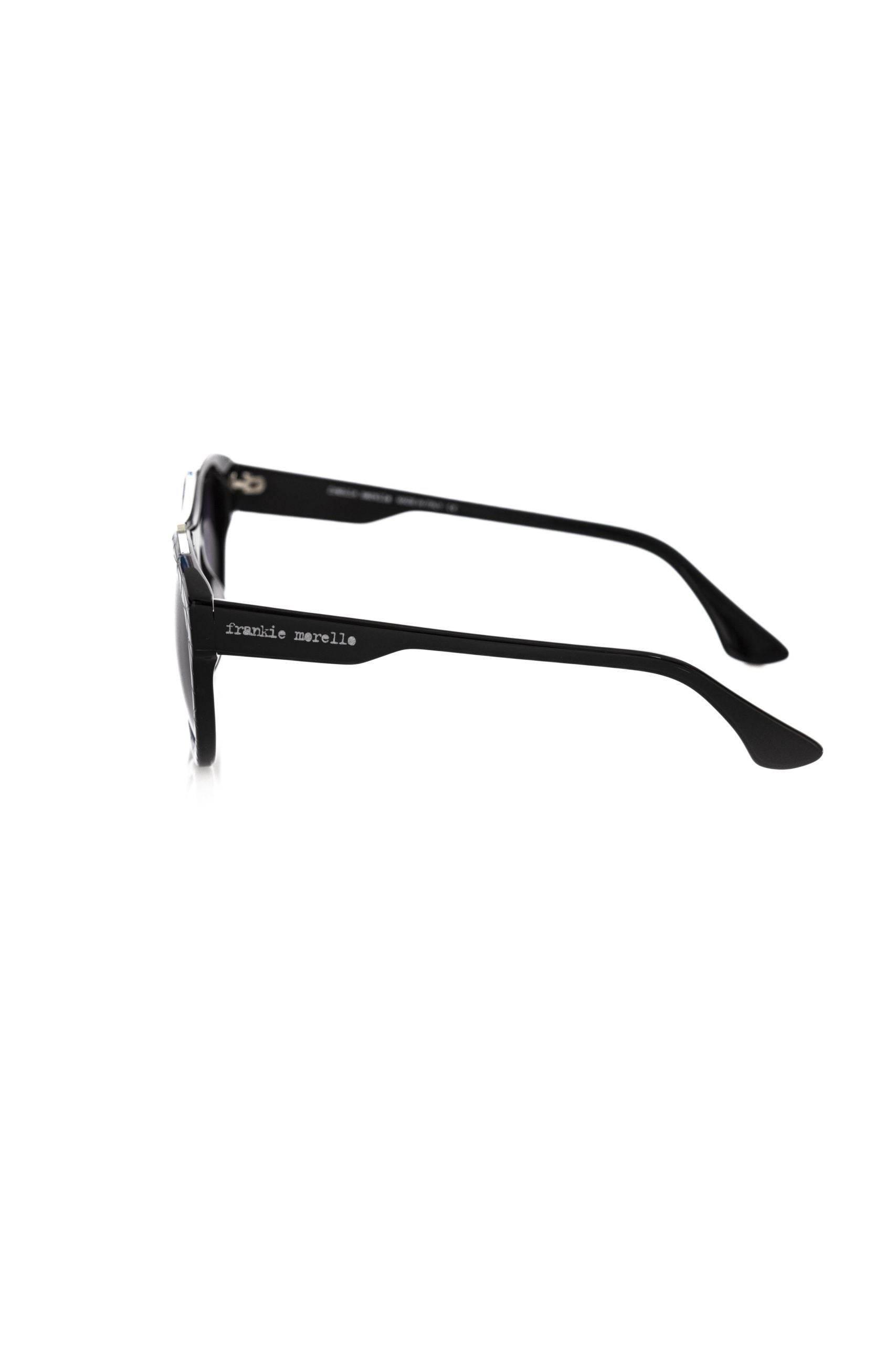Frankie Morello Black Acetate Men Sunglass - Hilstor