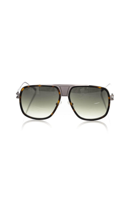 Frankie Morello Brown Metallic Fiber Men Sunglass - Hilstor