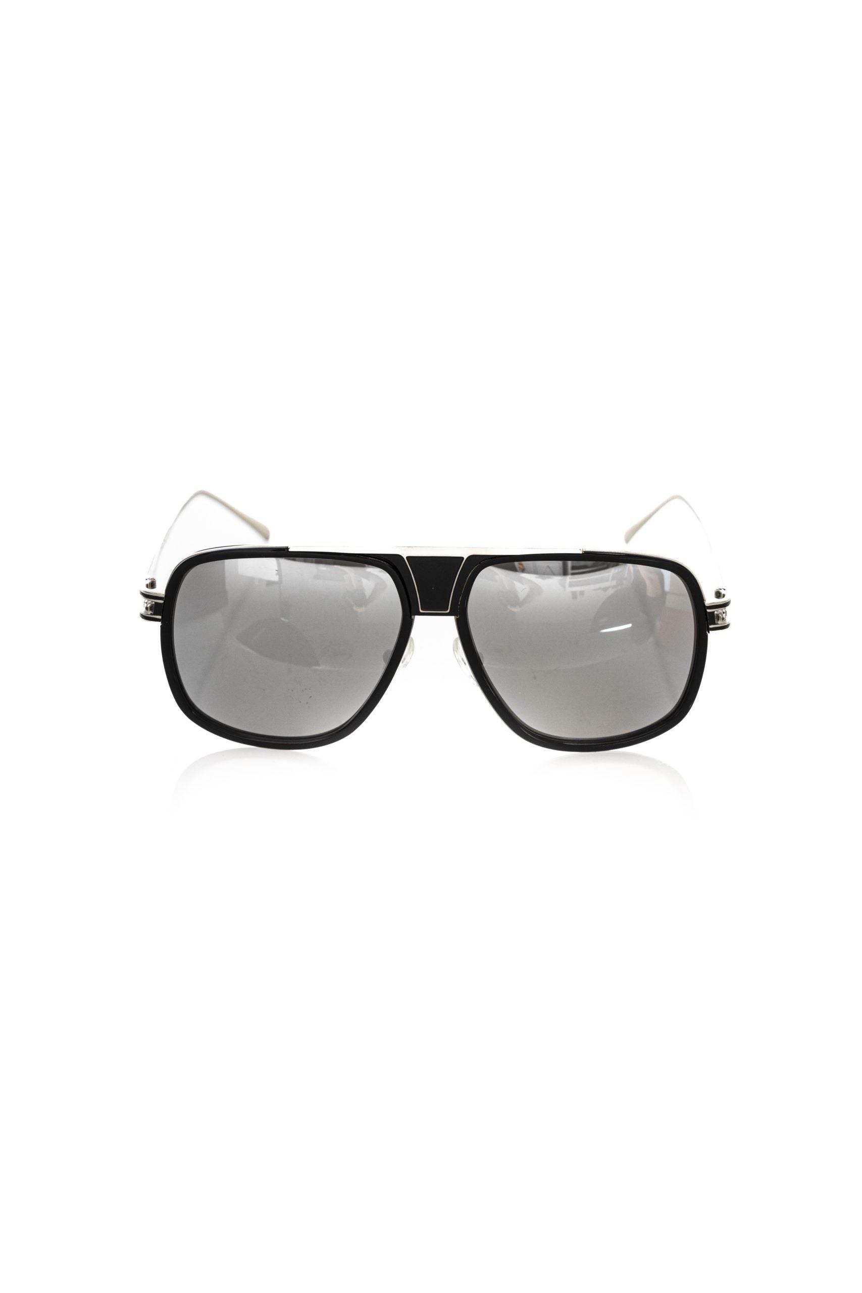 Frankie Morello Black Metallic Men Sunglasses - Hilstor
