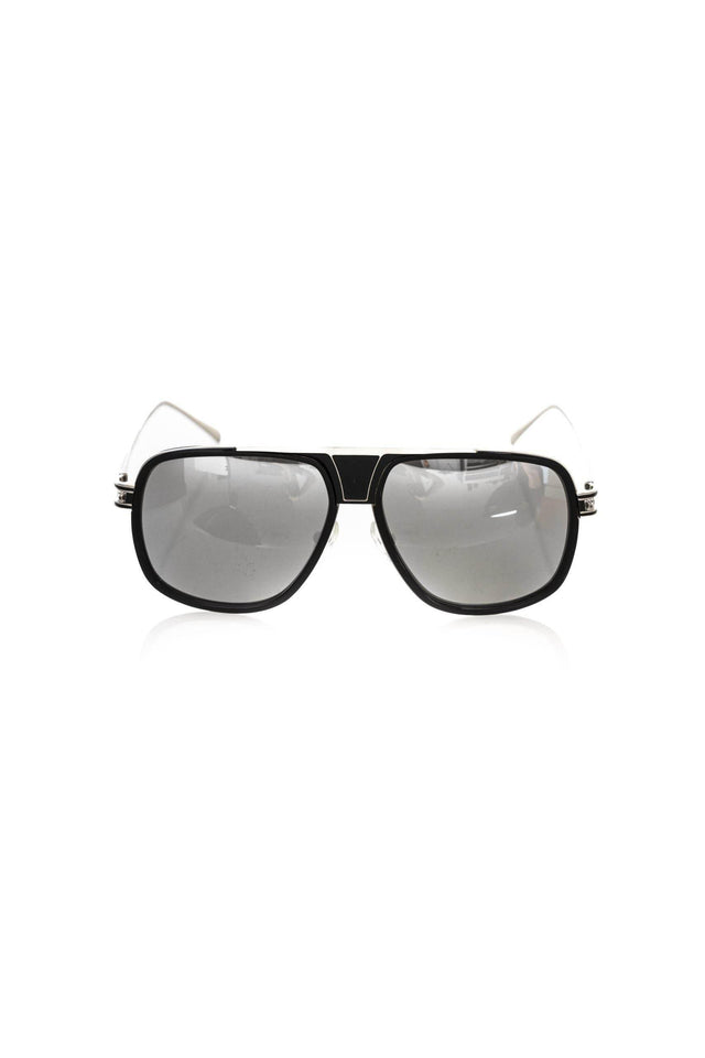 Frankie Morello Black Metallic Men Sunglasses - Hilstor