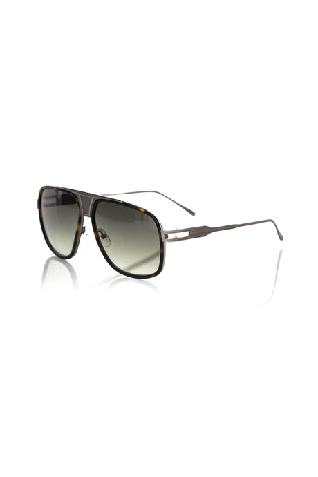 Frankie Morello Brown Metallic Fiber Men Sunglass - Hilstor