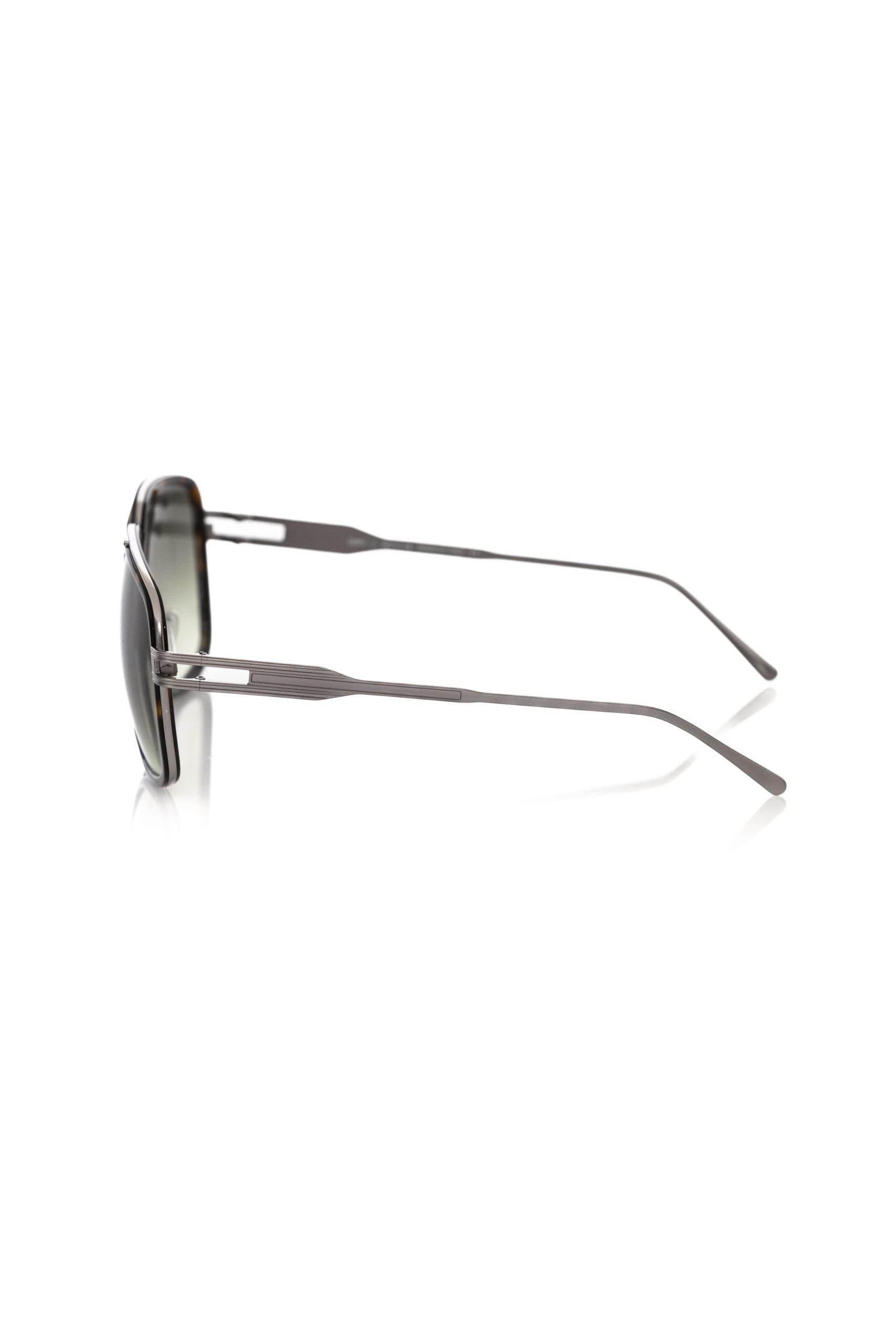 Frankie Morello Brown Metallic Fiber Men Sunglass - Hilstor