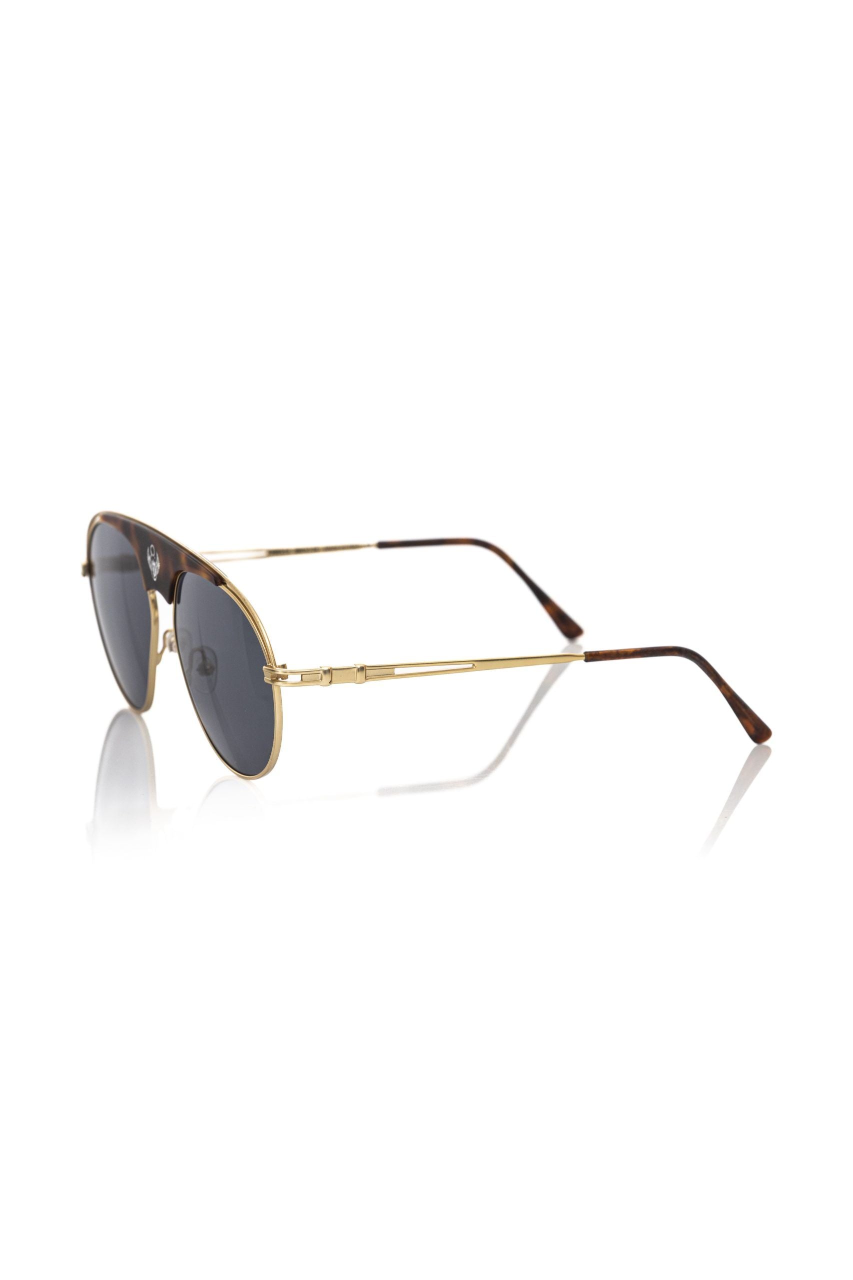 Frankie Morello Brown Metallic Fibre Men Sunglass