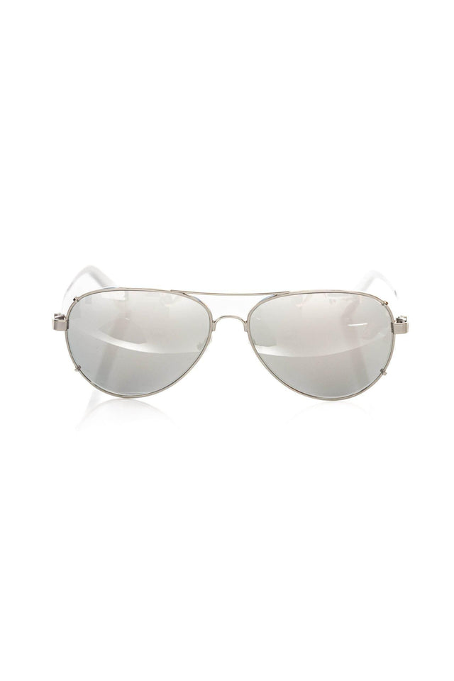 Frankie Morello Silver Metallic Men Sunglass - Hilstor