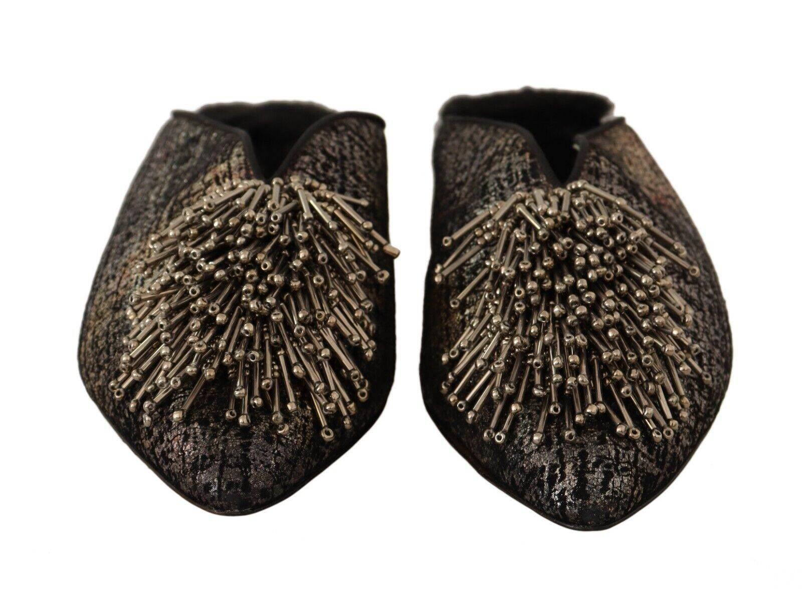 Paola D'Arcano Golden Enchantment Leather Flats - Hilstor