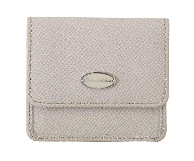 Dolce & Gabbana Chic White Leather Condom Case Wallet - Hilstor