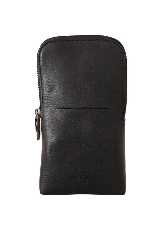 Dolce & Gabbana Elegant Black Leather Double-Strap Multi Kit - Hilstor