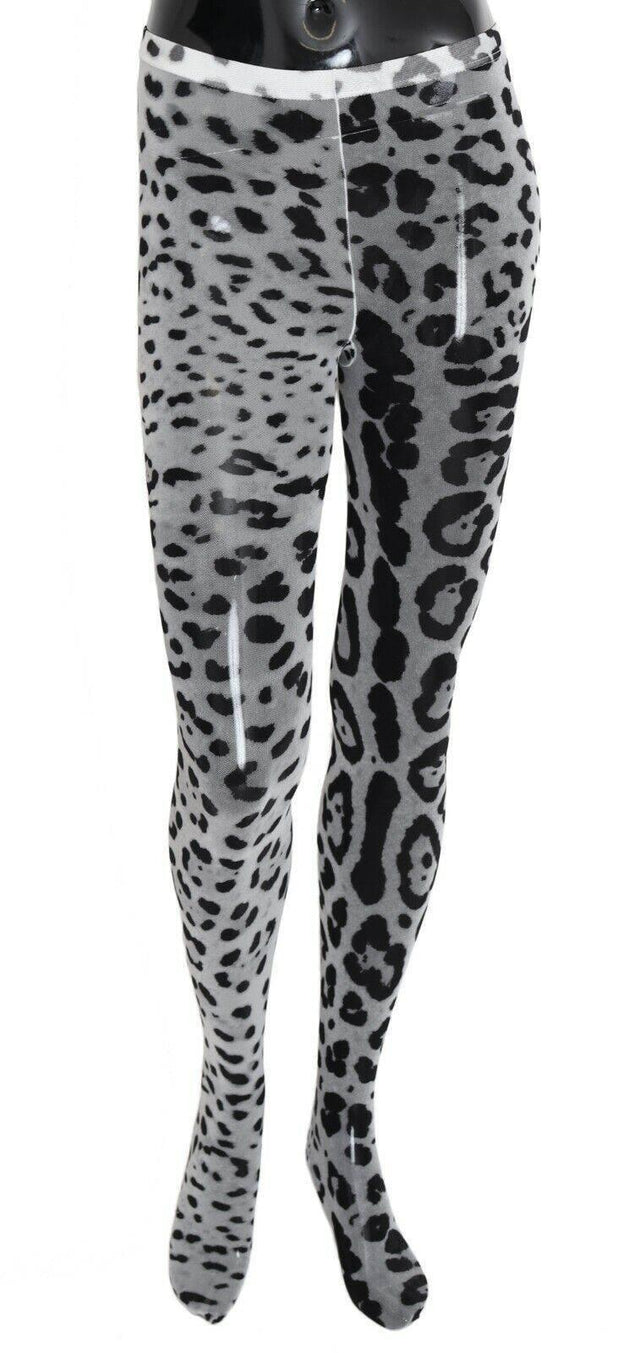 Dolce & Gabbana Elegant Leopard Print Nylon Stockings - Hilstor